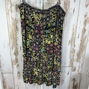 Lotus, Boho Elegant Floral Maxi Skirt. One Size. Similar to a 3X/4X.